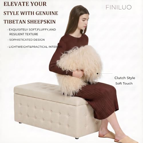 Image of Women Luxury Real Lamb /Mongolian Flush Wool Fur With Genuine Leather Handles Handbag