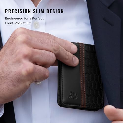 Image of Kings Loot Wallet for Men | Minimalist Slim RFID Blocking Leather Design with Cash Pocket & Card Pull Strap | Holds 1-12 Cards | Stylish & Durable Wallets | Supercar Collection (Midnight Umber)