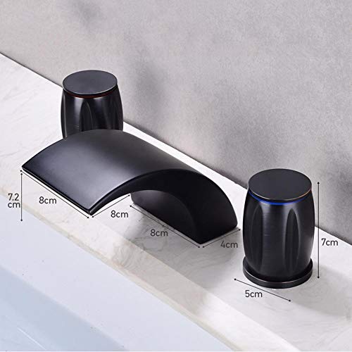Robinetterie salle de bain cascade dorée double commande - 6