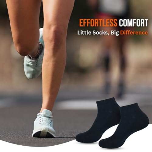 Image of LMDPRAJAPATIS Ankle Low Cut Socks for Women Pack of 6 Pairs - Athletic Socks Comfortable Breathable Short Cotton Blend, Reinforced Heel & Toe, Durable, Lightweight Ideal for Everyday
