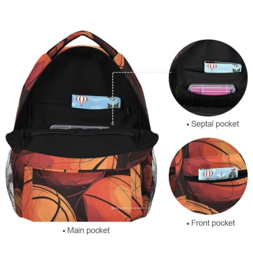Sac à dos basket orange contre le mal de dos des étudiants - 7