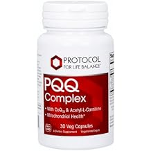 PROTOCOL FOR LIFE BALANCE PQQ Complex - Mitochondrial Health - with CoQ10 & L Carnitine - B Vitamin - Supplement for Energy - 30 Veg Caps