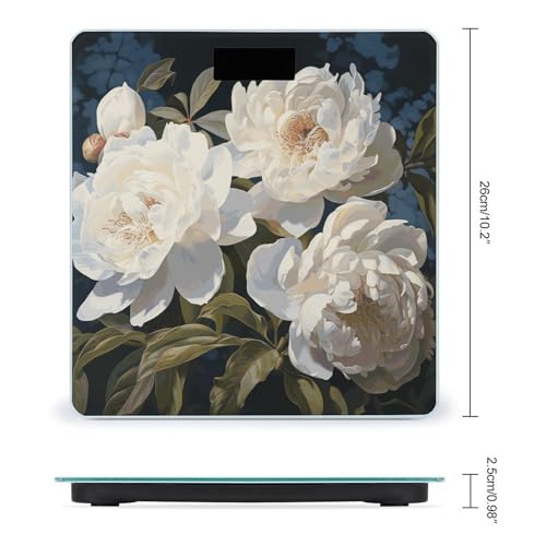 Báscula digital de baño con pantalla LED y vidrio templado miniatura 2