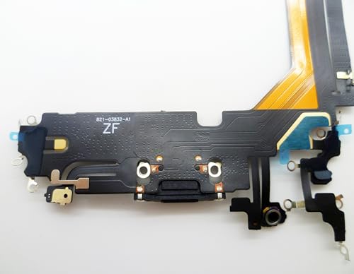 Charging Port Board Dock Connector Flex Cable Replacement Compatible with iPhone 14 Pro Max 6.7inch (Black) by LeHang - Image 5