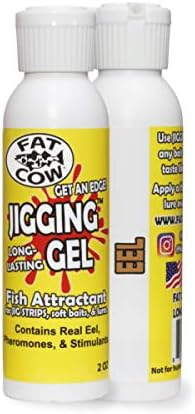 Fat Cow Jigging Gel Fish Attractant Bait Scent - EEL Scent - 2 oz