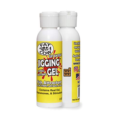 Fat Cow Jigging Gel Fish Attractant Bait Scent - Eel Scent - 2 Oz #TOP3