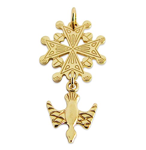 Pendentif Huguenots Lot de Croix de 585 or (12 x 25 mm) Cover