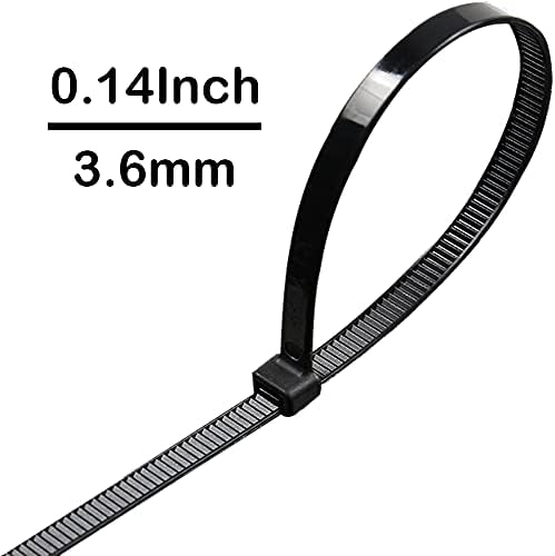 Oksdown 150 Pack of Premium Cable Ties Black 3.6mm Strong Nylon Zip Ties Wraps Heavy Duty Plastic Assorted in Sizes 100mm,150mm,200mm (50 Pcs Per Size) for Office Home Garage Workshop DIY Bicycle