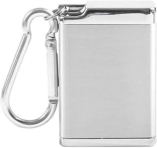 YINKE 携帯灰皿 灰皿 大容量 アッシュトレイ ポータブル 携帯用シガレットケース 車用灰皿 密閉 かわいい 臭わない (シルバー)