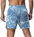 Aimeilgot Mens Gym Shorts with Pockets Casual Athletic Shorts Fashion Comfy Workout Short Pants(Blue Tie Dye,X-Large)