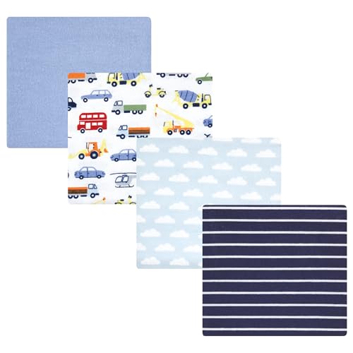Image of Luvable Friends Little Treasure Flannel Receiving Blankets 4pk