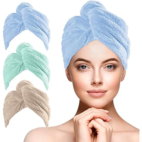 URAQT Serviettes Cheveux Microfibre Cover