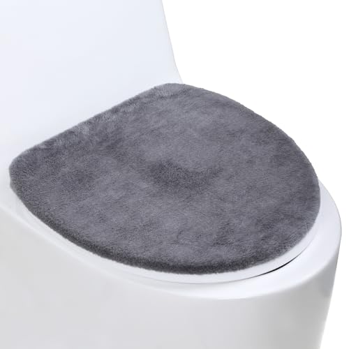 Zelphvt Microfiber Toilet Lid Cover, Soft Velvet Toilet Seat Cover