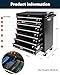 7-Drawer Rolling Tool Chest, Modular Tool Cabinet with Brake Casters & Removable Drawers, Workshop Toolbox Cart for Factory/Garage, Black