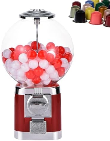No Coin Gumball Machine - Capsule Vending Dispenser for 1.26" Balls, Perfect for Home, Retail Stores, Kids' Parties, and Fun Events - Easy to Use and Refill