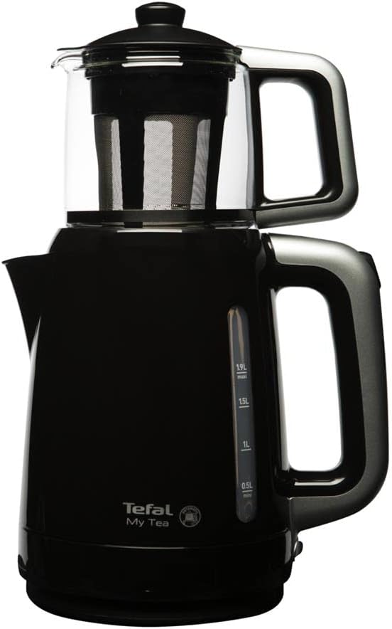 Tefal BJ2018 My Tea Çay Makinesi, 1500W, 1.9 L Su Isıtıcı 0.9 L Cam Demlik Haznesi, Siyah (1500637839
