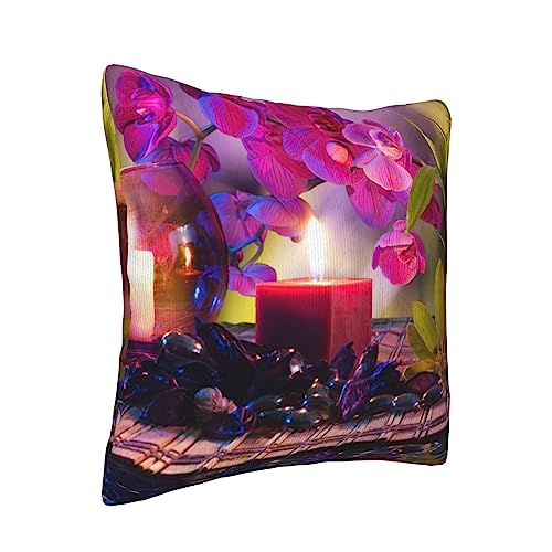 Housses de coussin fleurs et bambou pour une atmosphère spa