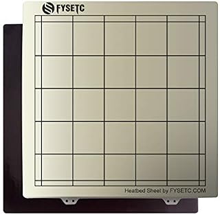 Toaiot Spring Steel Build Plate for CR10 CR10-S Lulzbo TAZ 6 3D Printer 3D Printing Sheet Bed Steel Plate 300x300mm/ 11.8x11.8 inch with PEI + Magnetic Sticker B Surface Printing Hotbed Parts