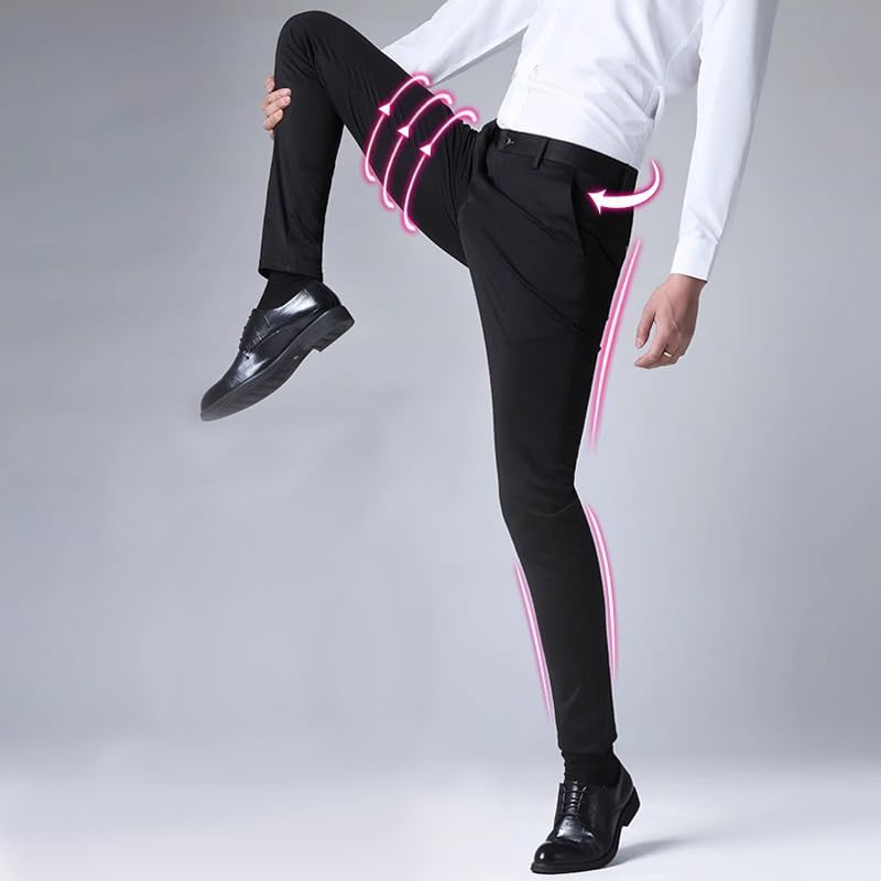 Timelessflex - Men's High Stretch Straight Fit Pants, Timelessflex Pants, Mens Casual Stretch Suit Trousers4