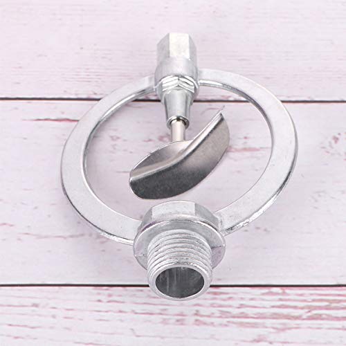 Cabilock Durable 4 Points Zinc Alloy Butterfly Head Irrigation Sprinkler 360 Degrees Rotary Heavy Duty Garden Lawn Landscape Greenhouse Spray (Silver) #TOP5