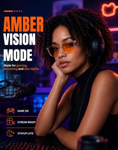 Image of TIJN Blue Light Blocking Glasses Dual AR Coatings Amber Orange Lens for Computer Gaming