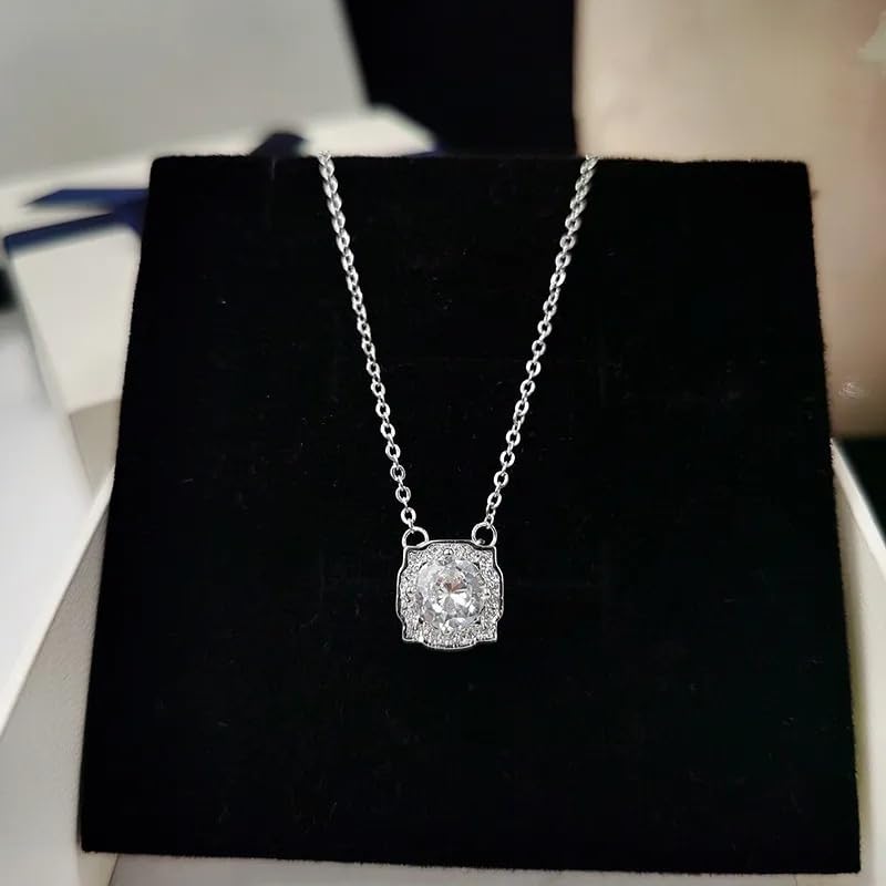 Collier flocon de neige argent 925 ajustable pendentif zircon
