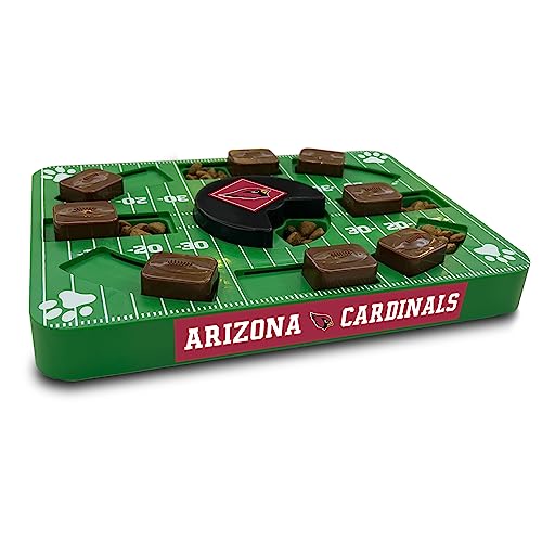 Image of Pets First NFL Arizona Cardinals Puzzle Toy for Dogs, Slow Feeder Board for Pets, Interactive Doggie Treat Toy