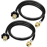 2Pack 5FT Propane Adapter Hose 1lb to 20lb,POL Male Connection Hose for Buddy Heater, Coleman Stove,...