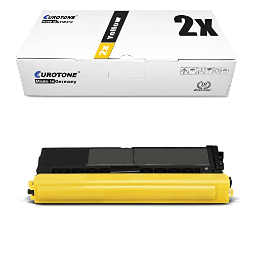 Toner pour séries DCP Brother par Eurotone | Pack de 2 cartouches de remplacement jaunes