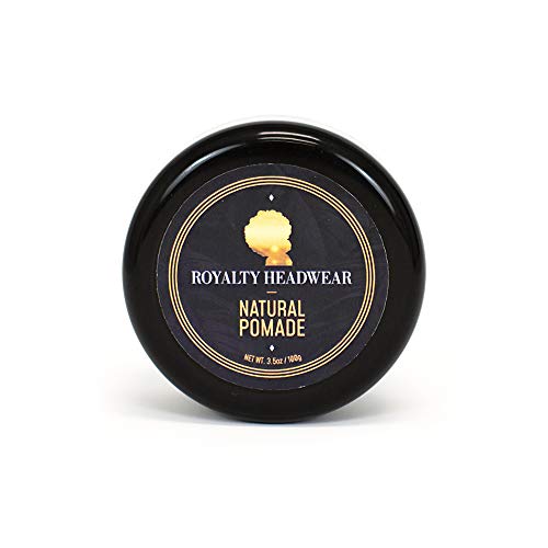 Royalty Headwear Natural Wave Pomade – Silky & Moisturized Hair, Strong Hold, Easy Wash – Men’s Grooming Supplies, Natural Ingredients (3.5oz)