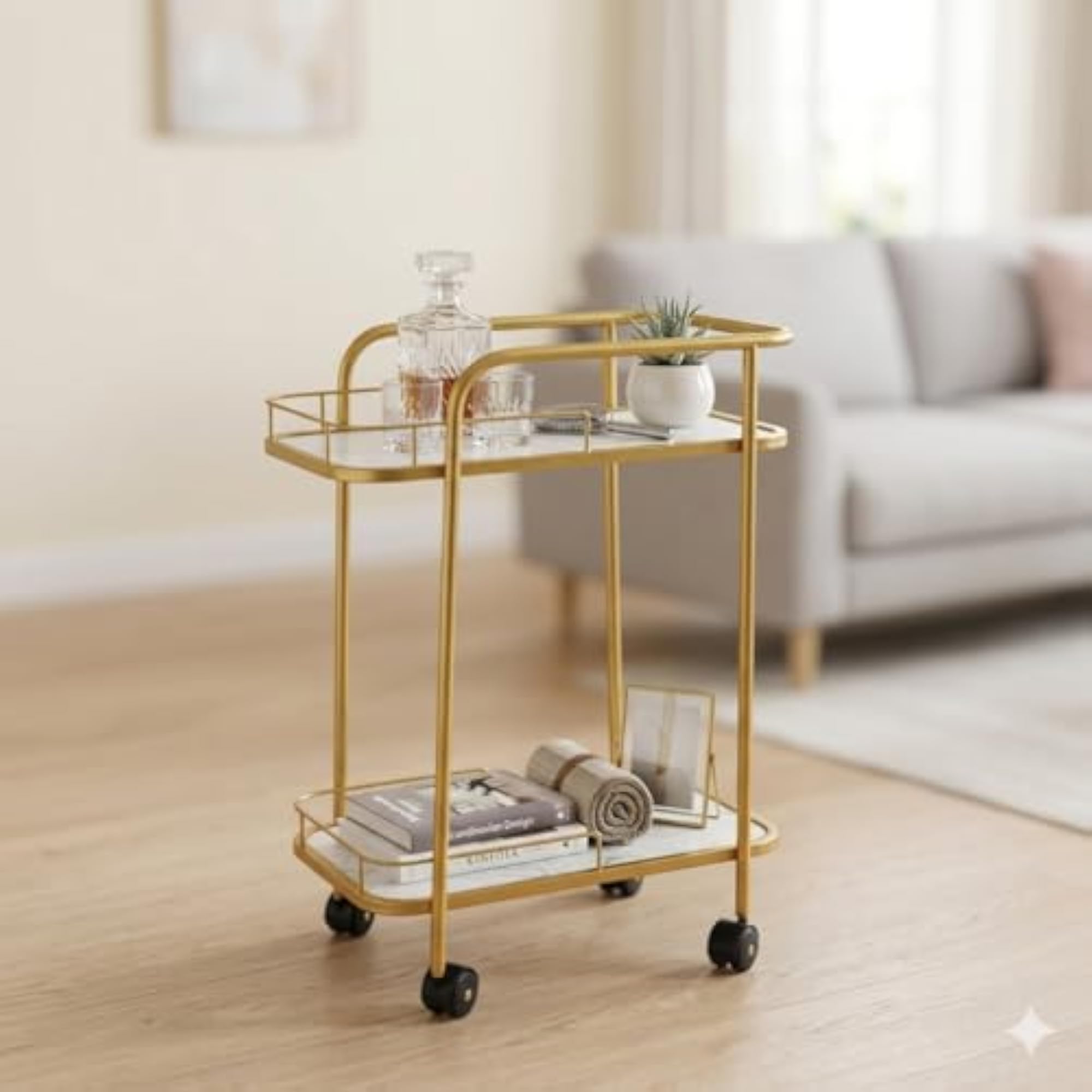 Kitchen Trolley with Wheels for Drink Storage
