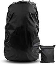 BRIGHTZONE Waterproof Rain Cover for Backpack Bags, Rainproof Dustproof Protector Rain Cover Elastic Adjustable Specially for Trekking (Black)