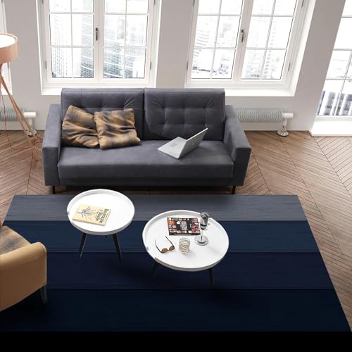 Tapis de salon dégradé bleu marine pour protéger le sol du bureau - 4