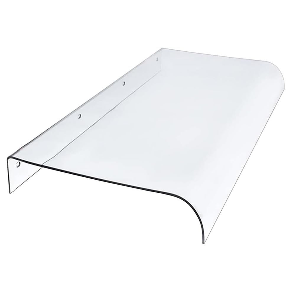 Marquise de porte en polycarbonate transparent moderne et robuste pour fenêtre 40x40
