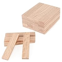 Pavlleen 30 Stück Bastelholz klötzchen,Bastelholz OHNE Klebeband,Eichenholz Bastelklötzchen,Holzbausteine bastelklötzchen,100x20x7 mm holzklötze,für DIY Projekte Deko und Bauen