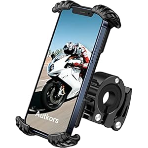 Autokors Telefoonhouder voor op de fiets, motorfietshouder, universeel, 360 graden draaibaar stuur, mobiele…