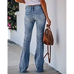 Koinshha Womens High Waisted Jeans Flare Stretch Boyfriend Bootcut Casual Denim Pants - Image 3