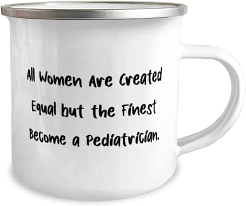 Miniatura 2 de Sarcastic Pediatrician Gifts, All Women Are Created Equal, Pediatrician 12oz Camper Mug From Team Leader, Gifts For Colleagues, Birthday present,