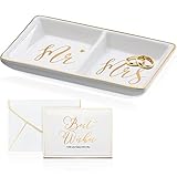 Charmante Geschenkoptionen: Die Keramikringschale ist ein schönes Geschenk, das Sie mit Ihren Paarfreunden, Braut, Freundin, Mutter, Tochter oder frisch Verheirateten teilen können, was Ihre felsenfeste Beziehung symbolisieren kann