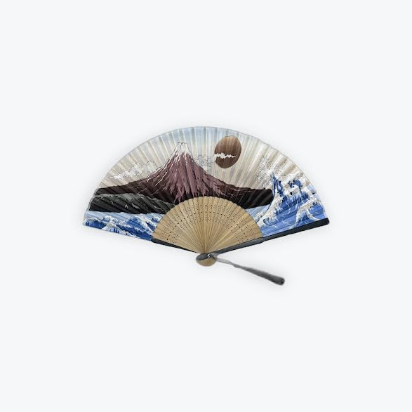 新品 ) Ado Zipangu Japanese Hand-fan うちわ Amazon.com: Generic SENSU Fan japanese Mt FUJI × Bule Wave 8.17in
