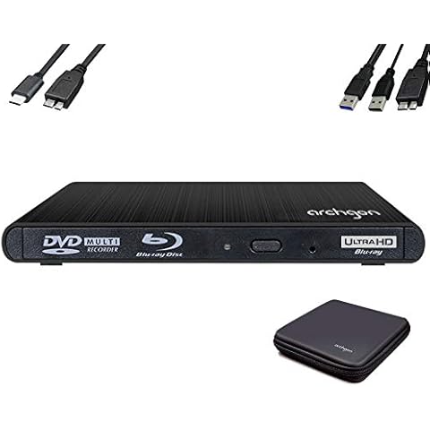 Archgon Style UHD Externer 4K-Ultra HD BD Player, Blu-ray BDXL Brenner extern für PC USB 3.0 Cover