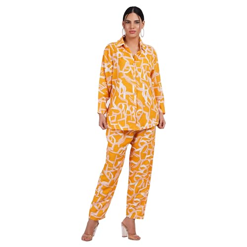 Image of Women's Co-Ord Set - Casual Wear Shirt & Pant Set | Fancy Top and Bottom Outfit | Full Matching Set for Women | Stylish Kurta Pant Set