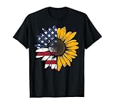 Photo Gallery petali di fiori della bandiera americana di girasole 4 luglio maglietta Photo Gallery petali di fiori della bandiera americana di girasole 4 luglio maglietta