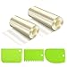 BAMZOK 2 rollos de hojas transparentes para tartas collares transparentes de acetato para tartas con 3 raspadores cortadores de masa de plástico para decoración de tartas