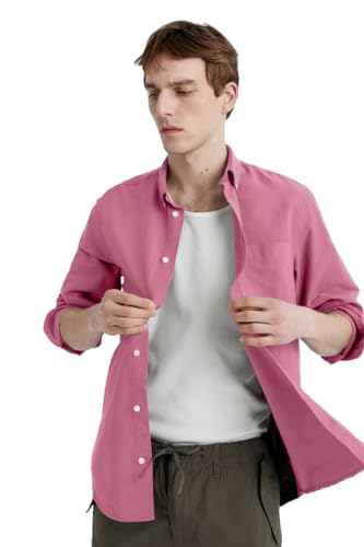 Image of BE ACTIVE Men's Oxford Cotton Lycra Casual Shirt || Men Stylish Shirt || Full Sleeves || Simple Shirt for Men || Timeless Style & Comfort