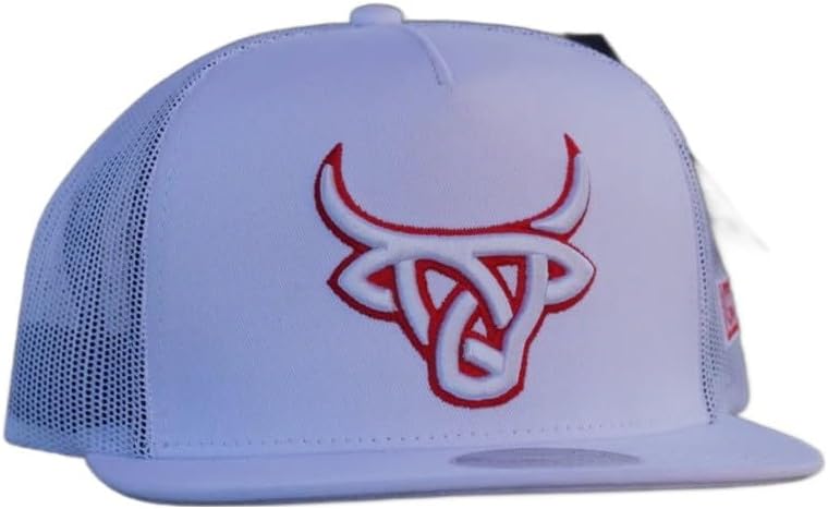 LOST CALF 3D Stitch White Red Flat - Hats Cap