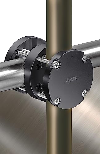 4smile Sonnenschirmhalter Balkongeländer – Aluminium Sonnenschirm Balkon Halterung - Schirmhalterung SunnyFox, stabiles Universaltalent, hält jeden Balkonschirm, schwarz