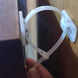 Lomily 454657 Möbel-Kippschutz Sicherheitsgurte, Weiß