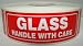 1 Roll of 1000 Labels 1x3 GLASS Handle with Care Shipping Labels Stickers
