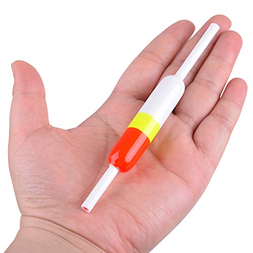 Slip Bobbers Fishing Floats and Bobbers - Wood Slip Bobbers Spring Oval Stick Slip Floats for Crappie Catfish Trout Fishing Bobbers 10/20PCS (2.44\"X0.59\"X5\")